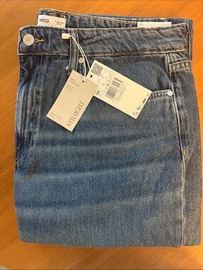 Mango Straight Fit Woman’s Jeans — Mid Blue Denim